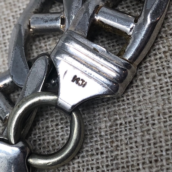 Vintage Sterling Mariner Heavy Chain Bracelet 45g - Picture 5 of 8